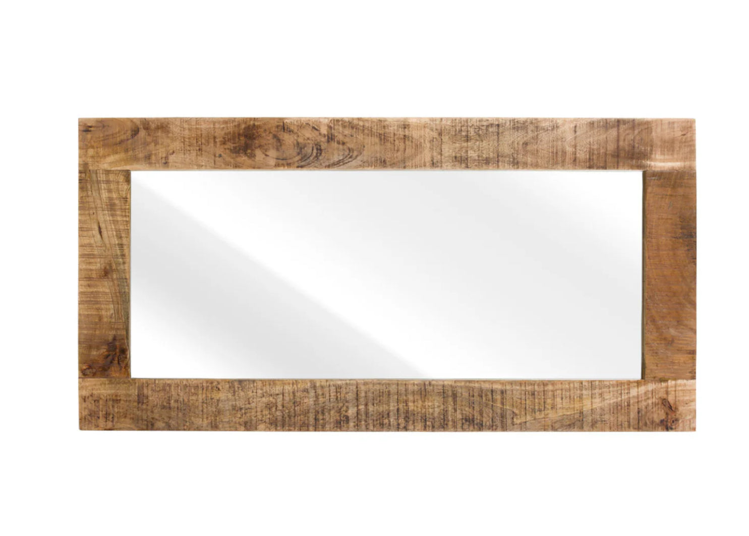 Miroir 55×28" – Manguier massif naturel texturé