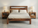 Cama Enzo – palisandro macizo marrón