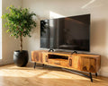 Meuble TV Loft – Sheesham massif brun