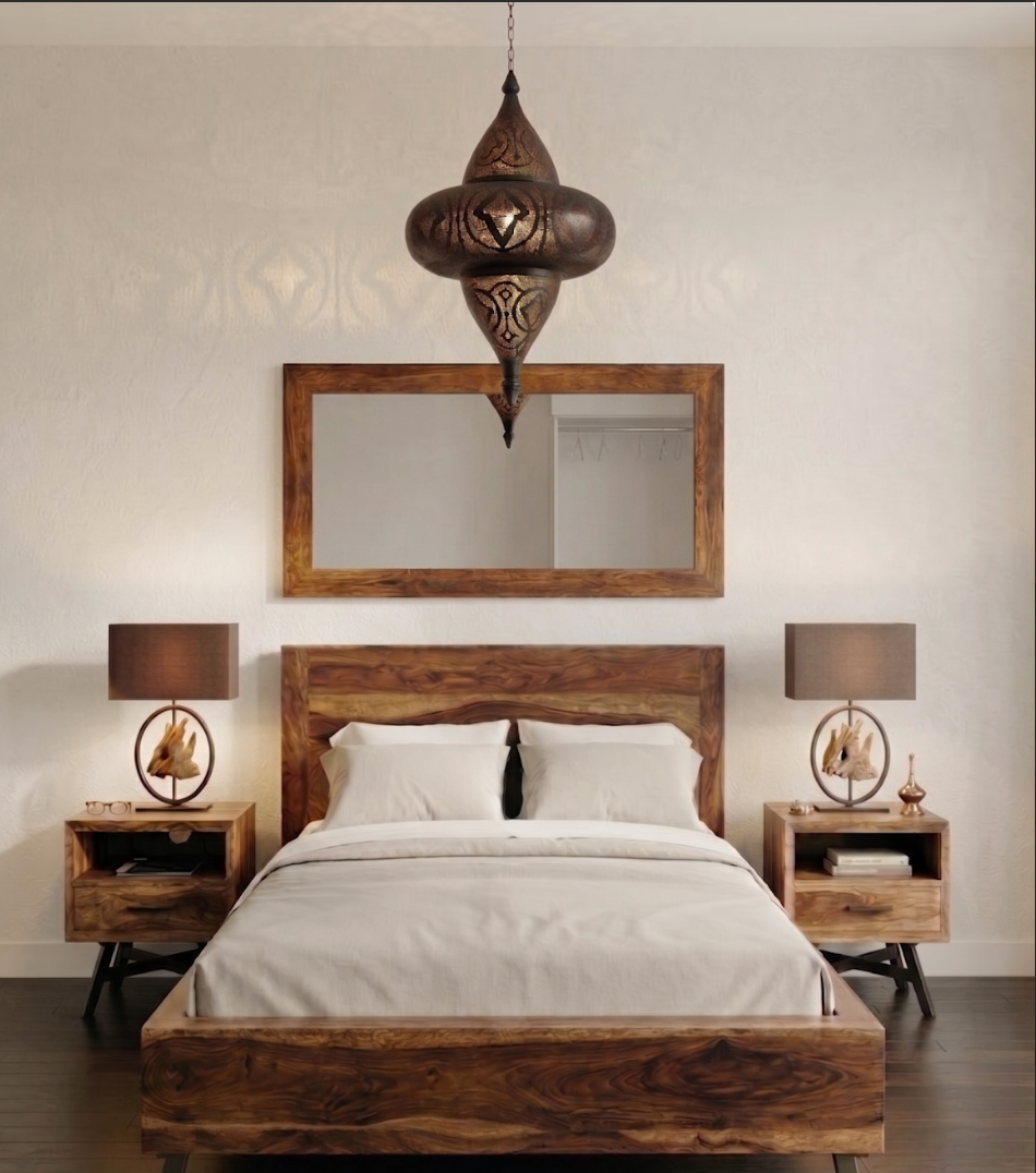 Lit Loft - Sheesham Massif Brun