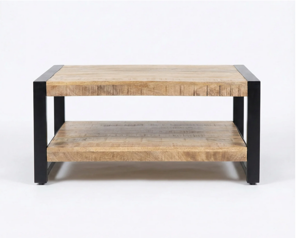 Table de salon Factory – manguier massif texturé