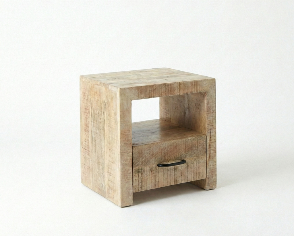 Table de chevet Dhaka — manguier massif